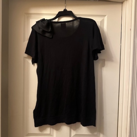 Kasper Black Top with Side Decoration, Size XL, Excellent Condition!!! - Picture 2 of 2